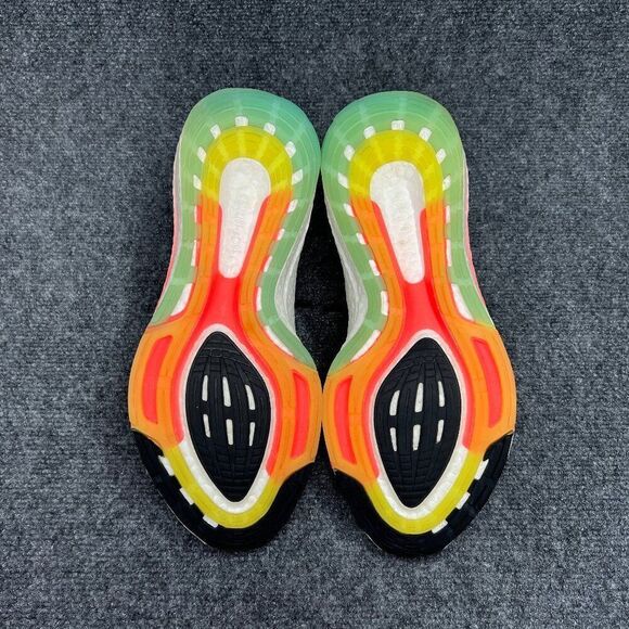 Adidas UltraBoost 22 Running Shoes Mens Size 10.5 Black Turbo Mint Rust Athletic - Picture 9 of 11